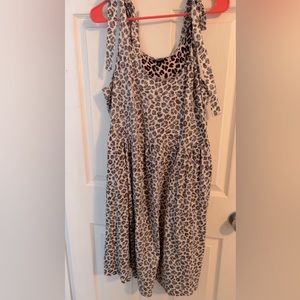 Torrid tie shoulder leopard dress